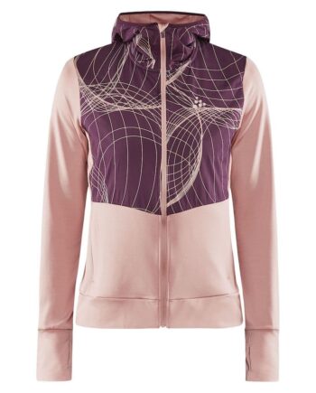 Craft Adv Charge Jersey Hood Jacket   Bleikur-burgundy