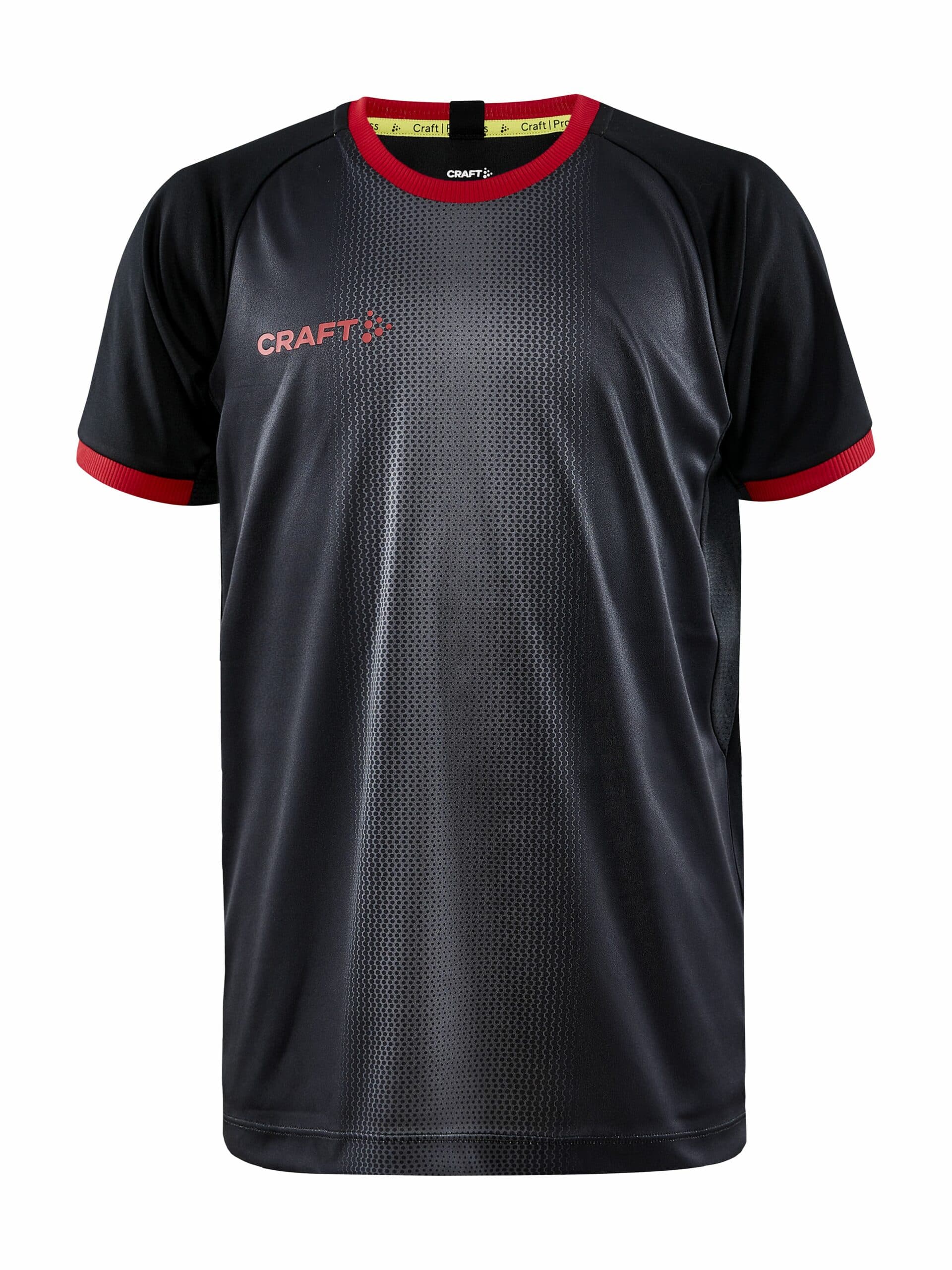 Craft Progress Graphic Jersey Jr Black Bright Red 146 152