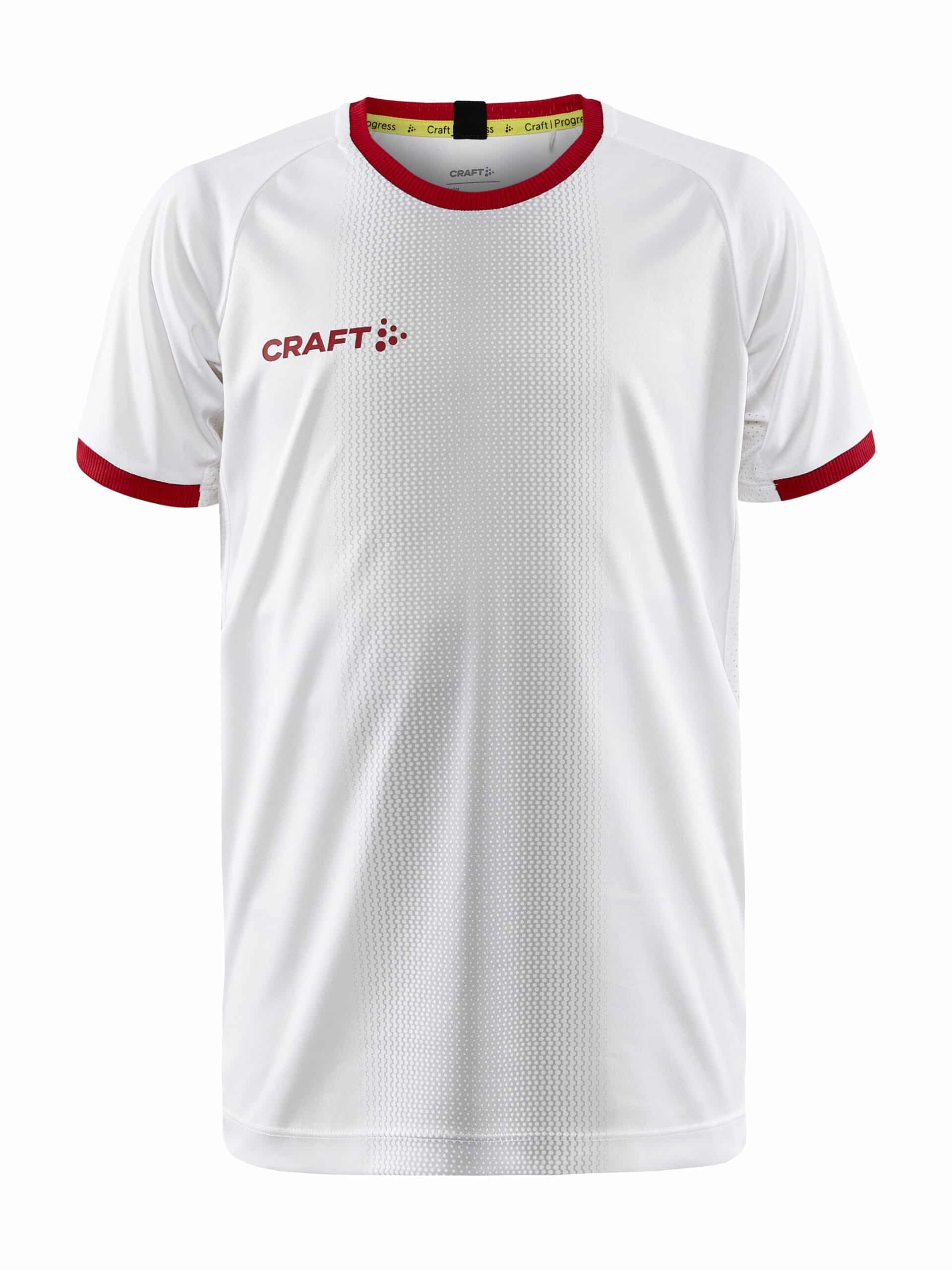 Craft Progress Graphic Jersey Jr White Bright Red 146 152