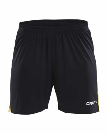 Craft Progress Short Contrast Kvinder Black Sweden Yellow