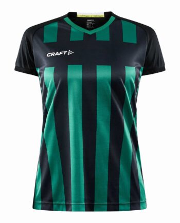 Craft Progress     Stripe Jersey Kvinder Black Team Green Xs