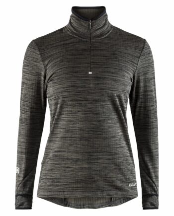 Craft Grid Halfzip Kvinder Black Melange Xs