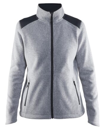 Craft Noble Zip Jacket Heavy Knit Fleece Kvinder Grey Melange Asphalt