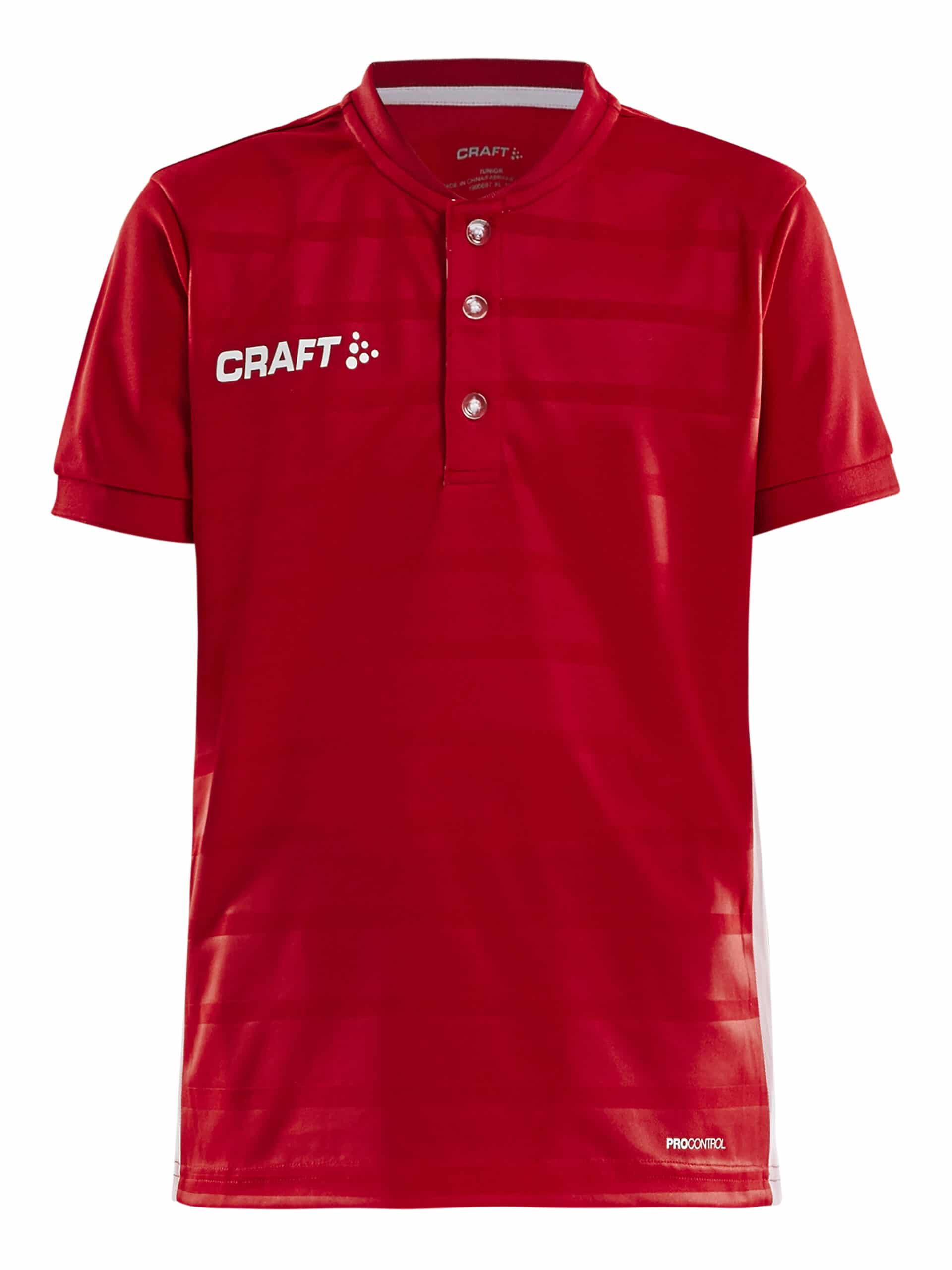 Craft Pro Control Button Jersey Jr Bright Red White 122 128