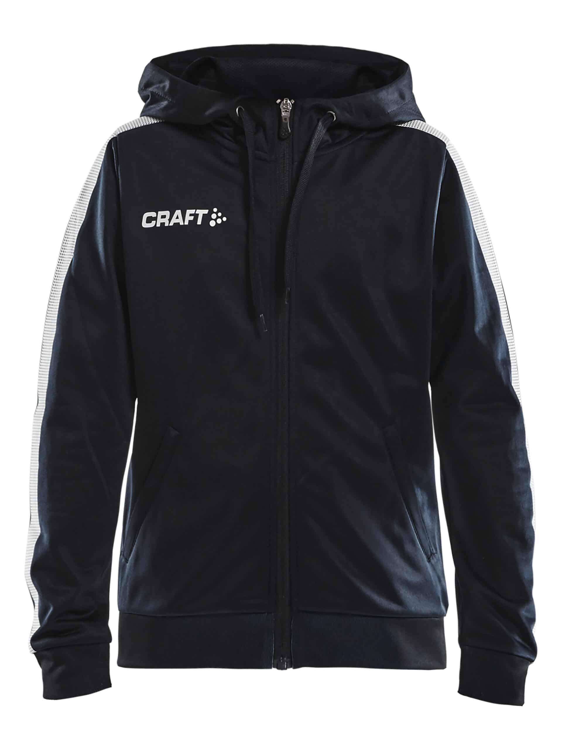 Craft Pro Control Hood Jacket Jr Black White 134 140