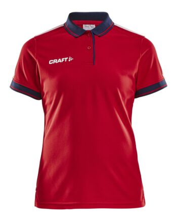 Craft Pro Control Poloshirt Kvinder Bright Red Navy Xs