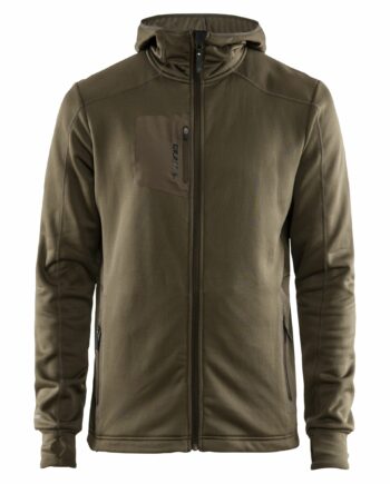 Craft Trict Polartec Hood Maend Dark Olive