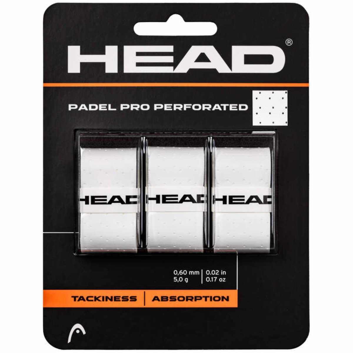 Head Padel Pro Perforeret -pak Hvid Overgrip