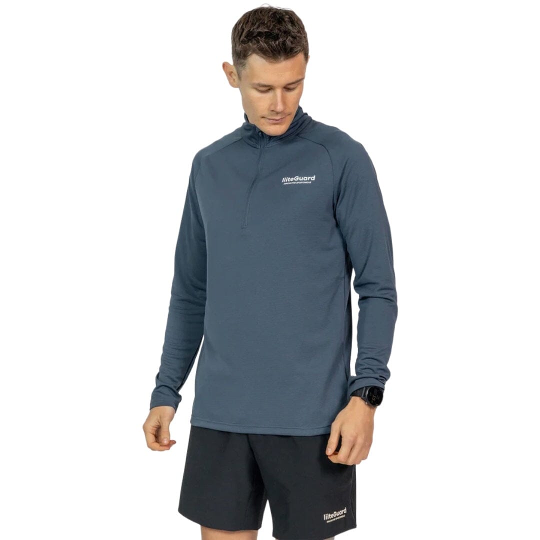Liiteguard Ground-tech Zip Shirt Men Navy Blue