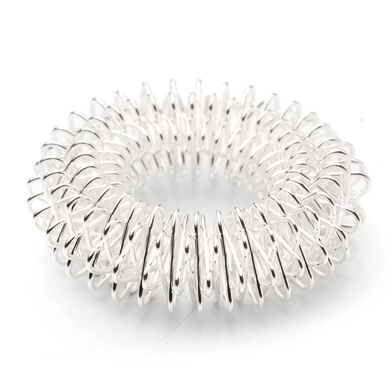 Akupressur Ringe   Finger Roller  Sølv