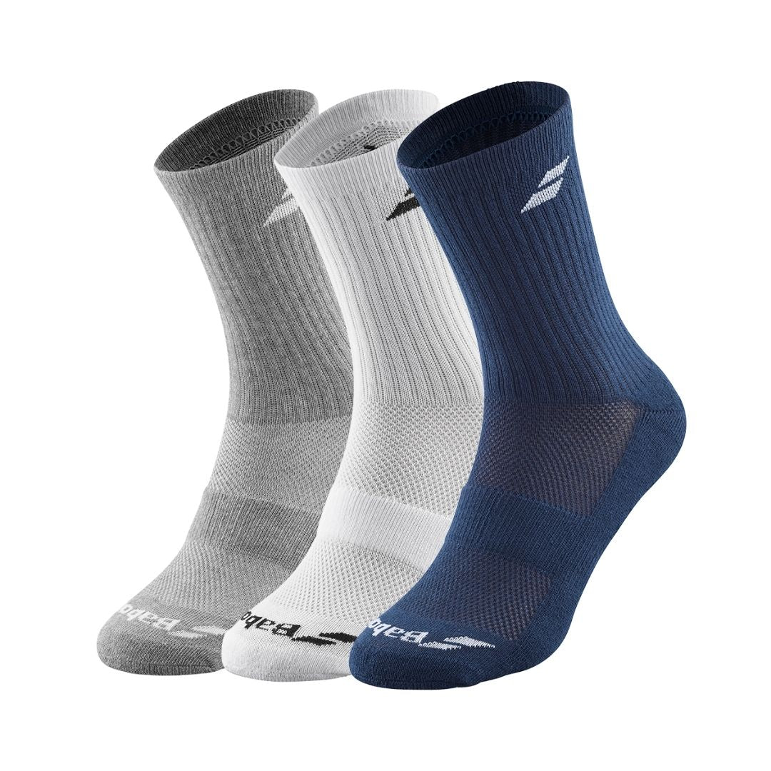 Babolat Strømper -pak White Estate Blue Grey 39-42