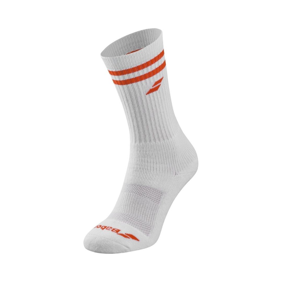 Babolat Team Single Socks Men White Cherry Tomato 39-42