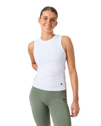 Björn Borg Ace Pocket Ribbed Tank Top  Brilliant White  Xs