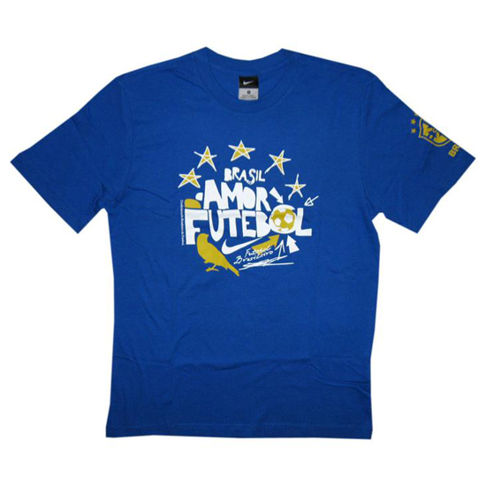 Brasilien  -shirt Vm 2010 Blå-