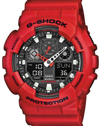 Casio Ga-100b-4aer Herreur  -shock Ur Rødt