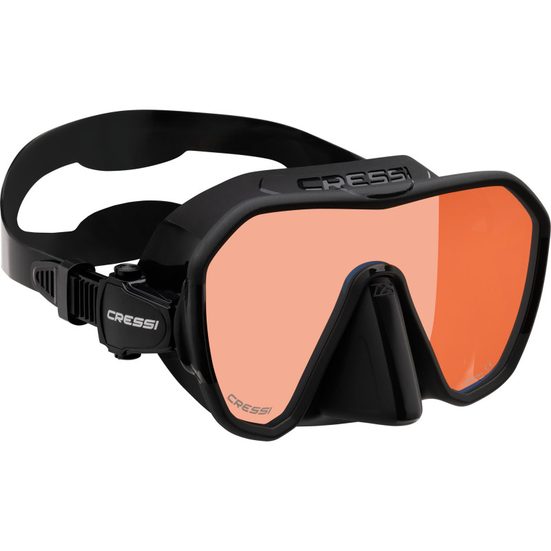 Cressi Z2s Dykkermaske Sort Blå Orange Glas