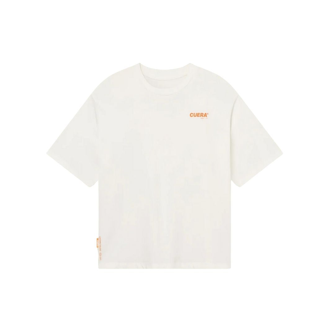 Cuera Offcourt Logo -shirt Off White Orange