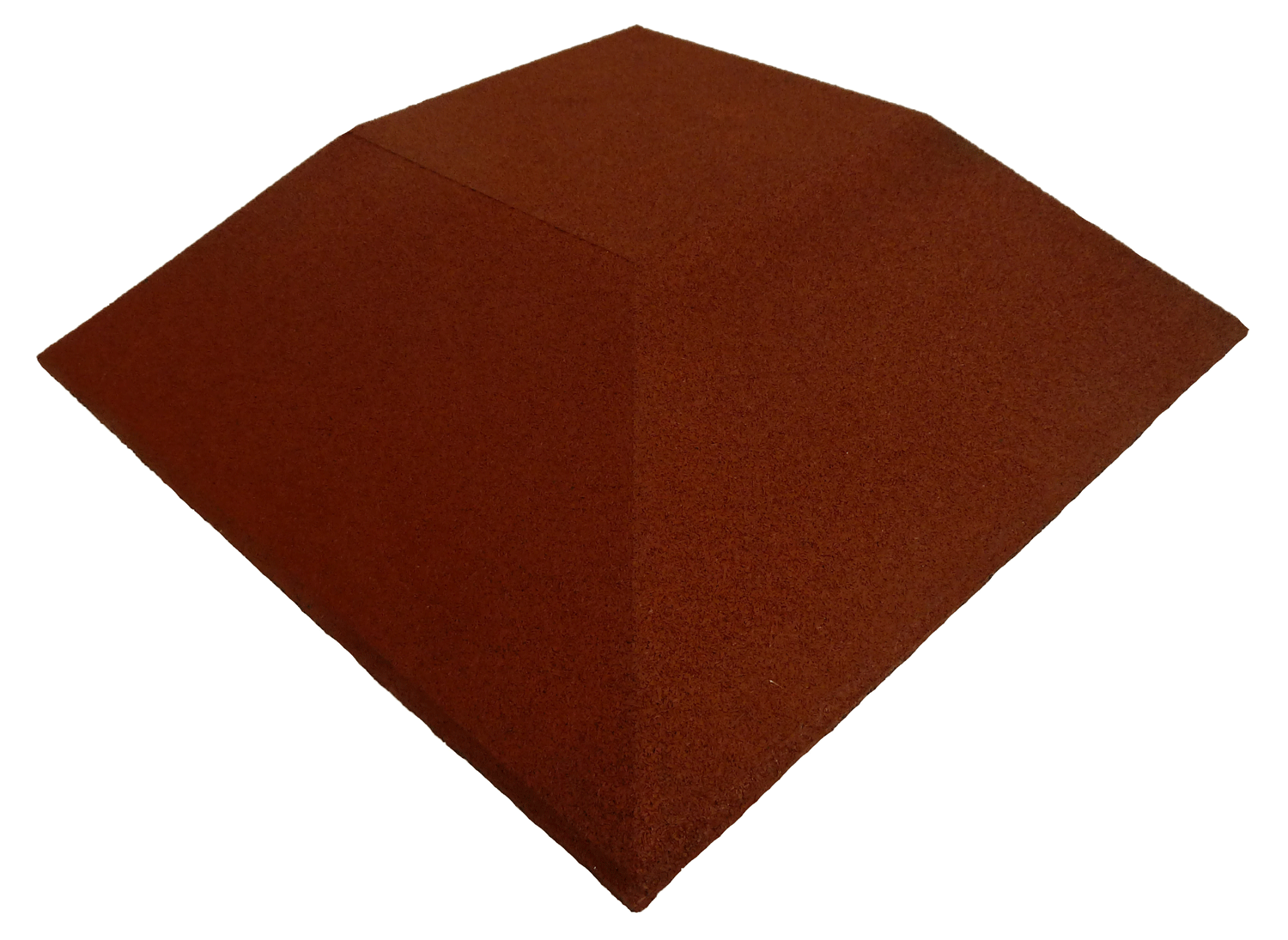 Ergofloor Ergoplay Impact Gummifliser   Faldunderlag Hjørne 500x500x75 Mm Rød