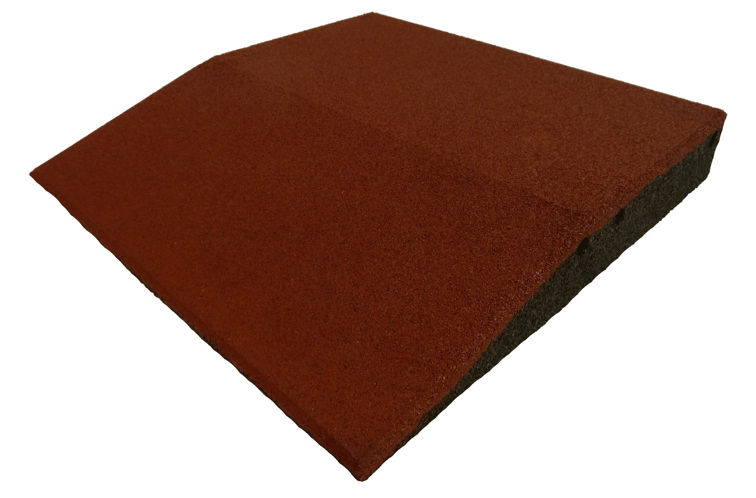 Ergofloor Ergoplay Impact Gummifliser   Faldunderlag Rampe 500x500x75 Mm Rød