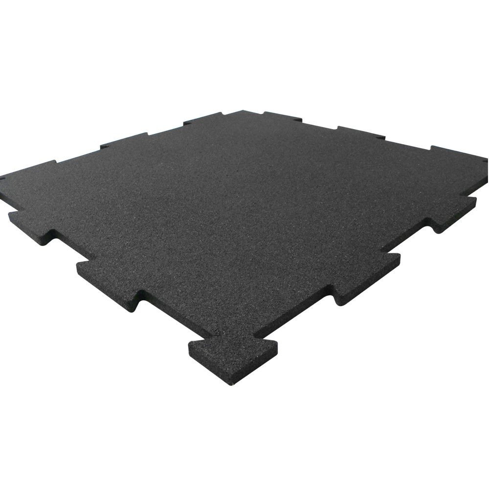 Ergofloor Ergotile Puzzle Gummifliser 518x518x10 Mm Sort