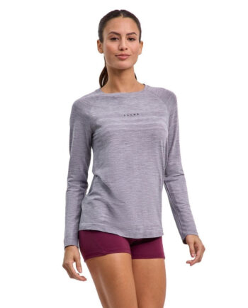 Falke Women Training Long-sleeve Shirt  Grey Heather  Xs