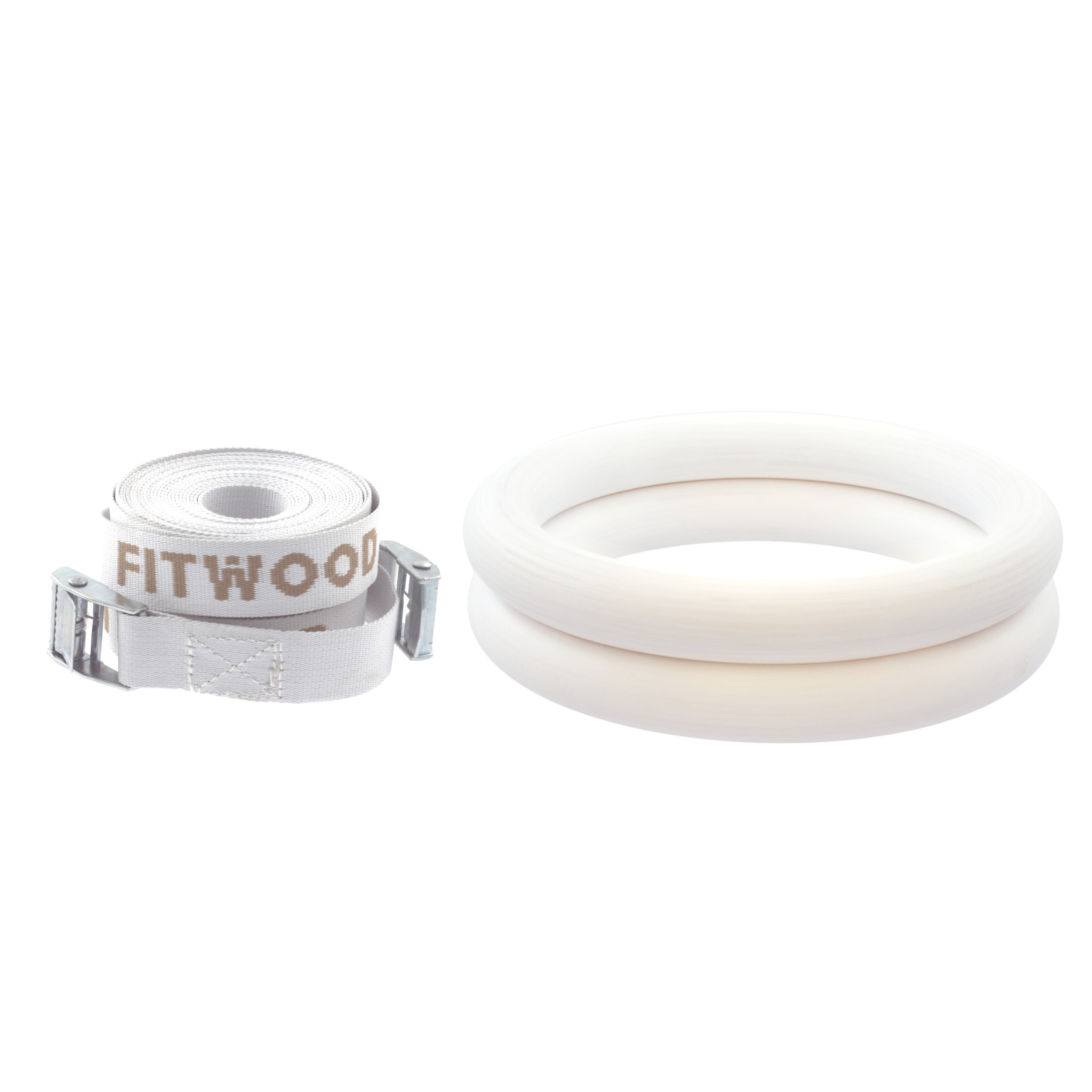 Fitwood Ulpu Gymnastikringe 28mm - Hvid-overflade   Hvid Strop