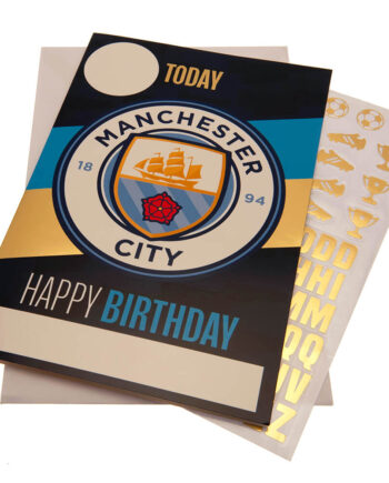 Manchester City Fc Fødselsdagskort    Klistermærker