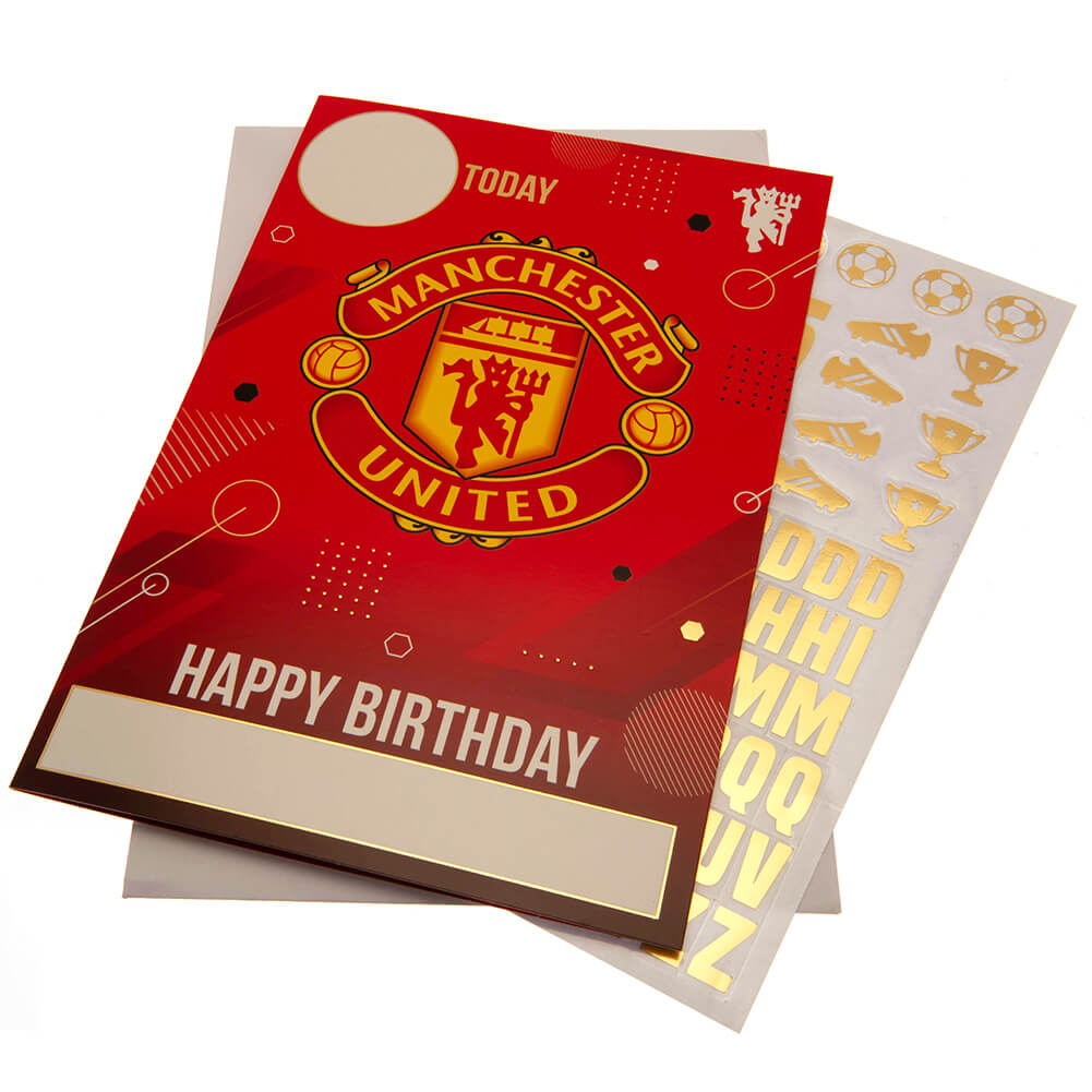 Manchester United Fødselsdagskort Klistermærker