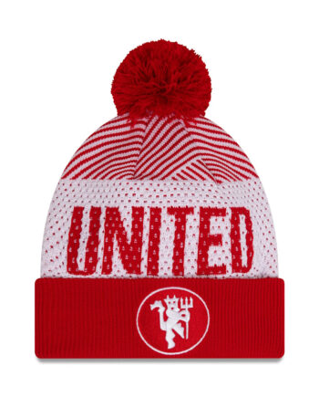 Manchester United New Era Rød   Hvid Pom Beanie