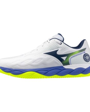 Mizuno Wave Enforce Court Cc      White Dazzling Blue Lightning Yellow  41