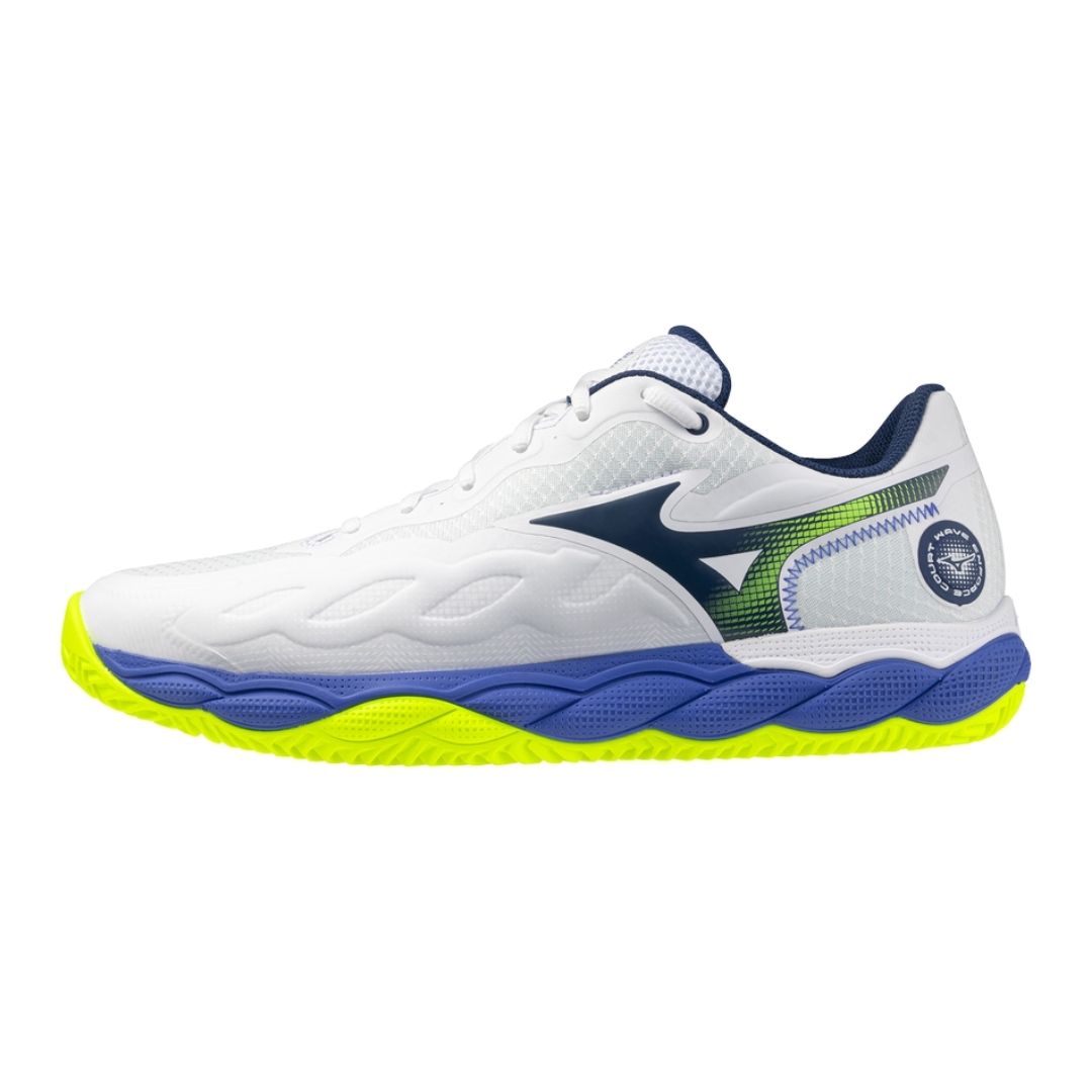 Mizuno Wave Enforce Court Cc White Dazzling Blue Lightning Yellow 41