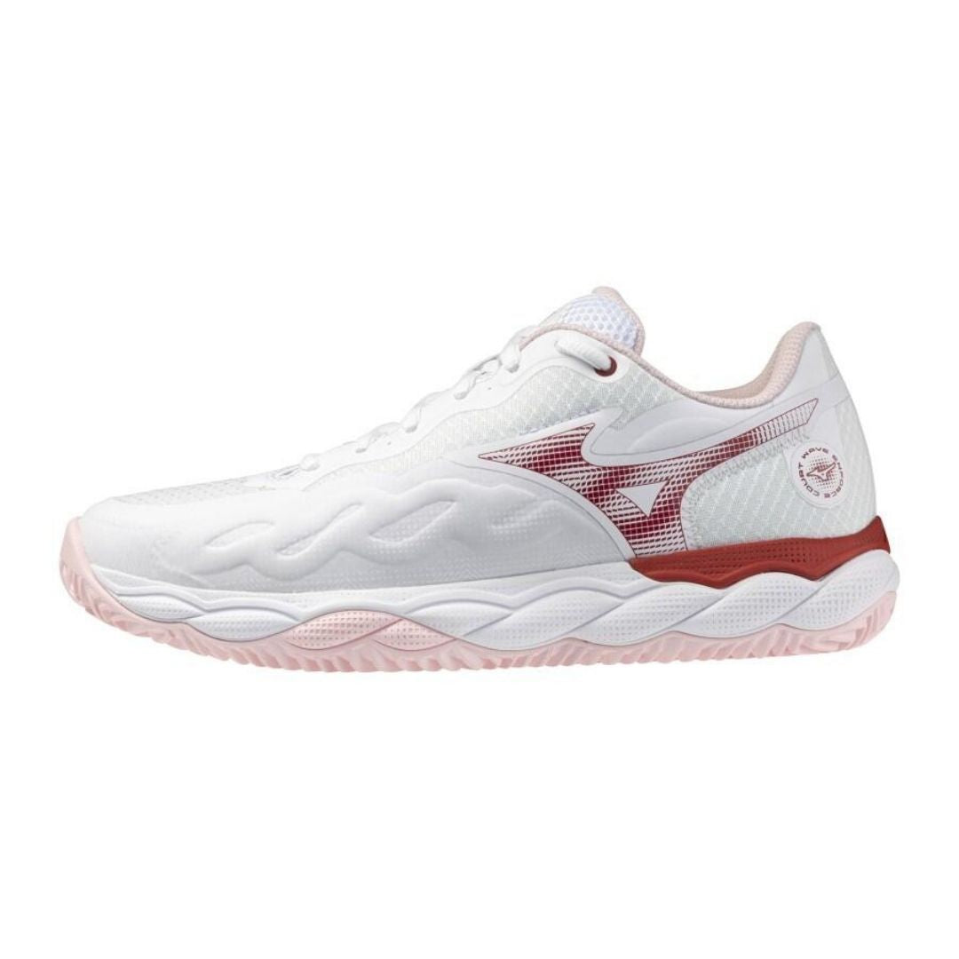 Mizuno Wave Enforce Court Cc Women White Pinkesque Barbados Cherry 37