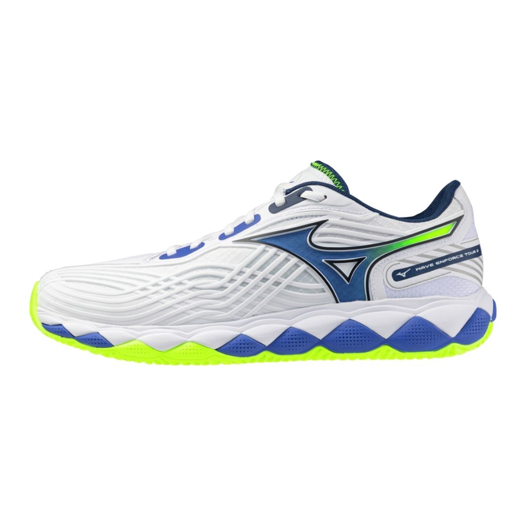Mizuno Wave Enforce Tour Cc White Dazzling Blue Lightning Yellow 41