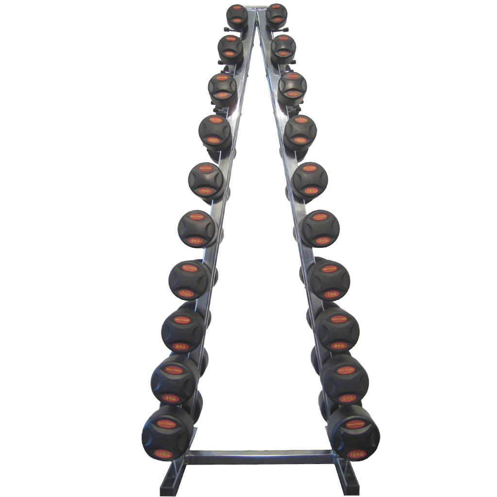 Peak Fitness - Inkl Chrome Stativ Gummi 10 Kg