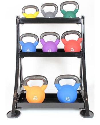 Peak Fitness Kettlebell Rack Inkl  Kettlebells Neopren