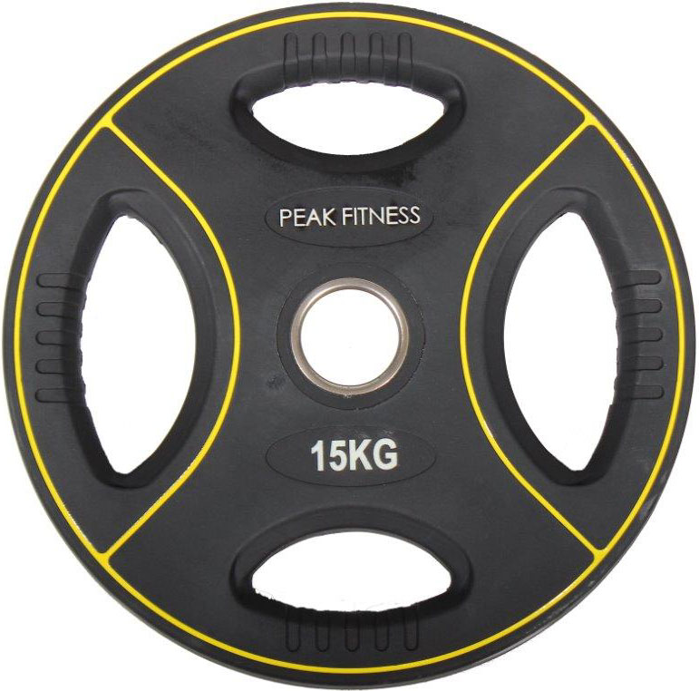 Peak Fitness 50 Mm Vægtskive Poly Urethane 15 Kg