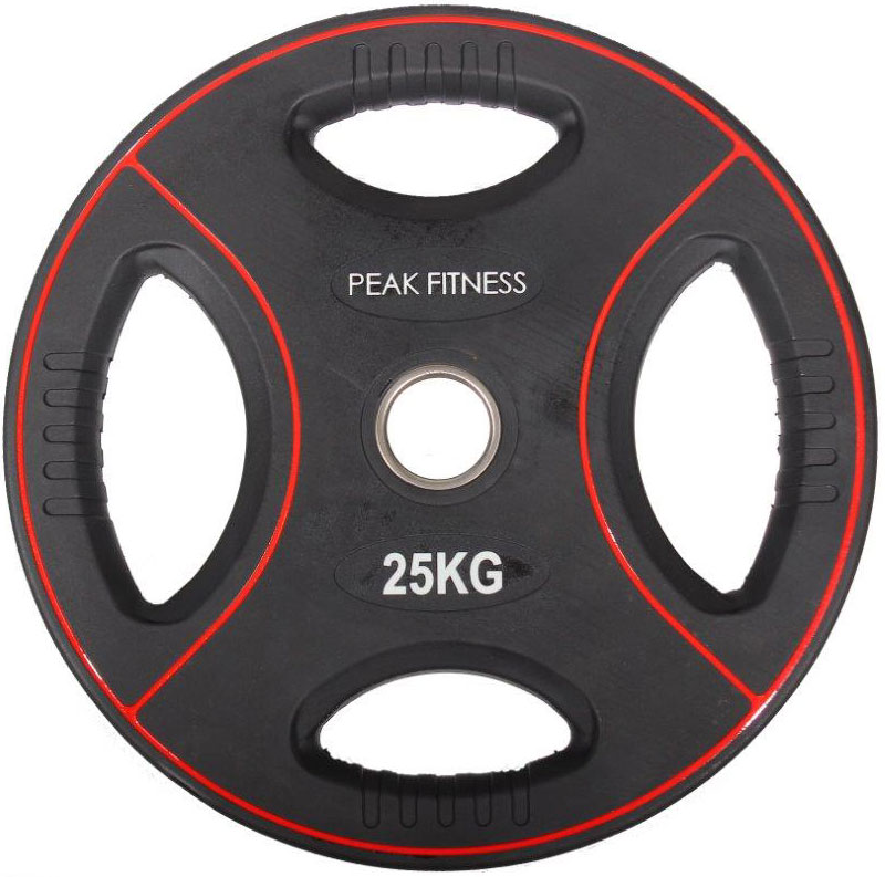 Peak Fitness 50 Mm Vægtskive Poly Urethane 25 Kg