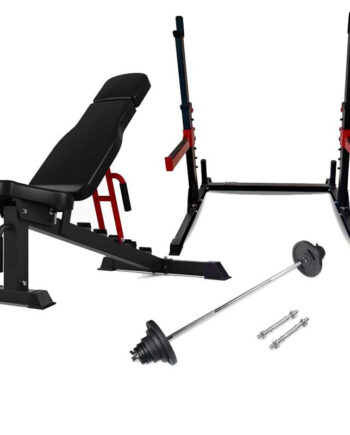 Peak Fitness  Træningssæt Inkl   Vægtsæt 30 Mm   Støbejern 110 Kg