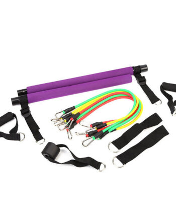 Pilates Bar Med Justerbare Remmer Og   Elastikker