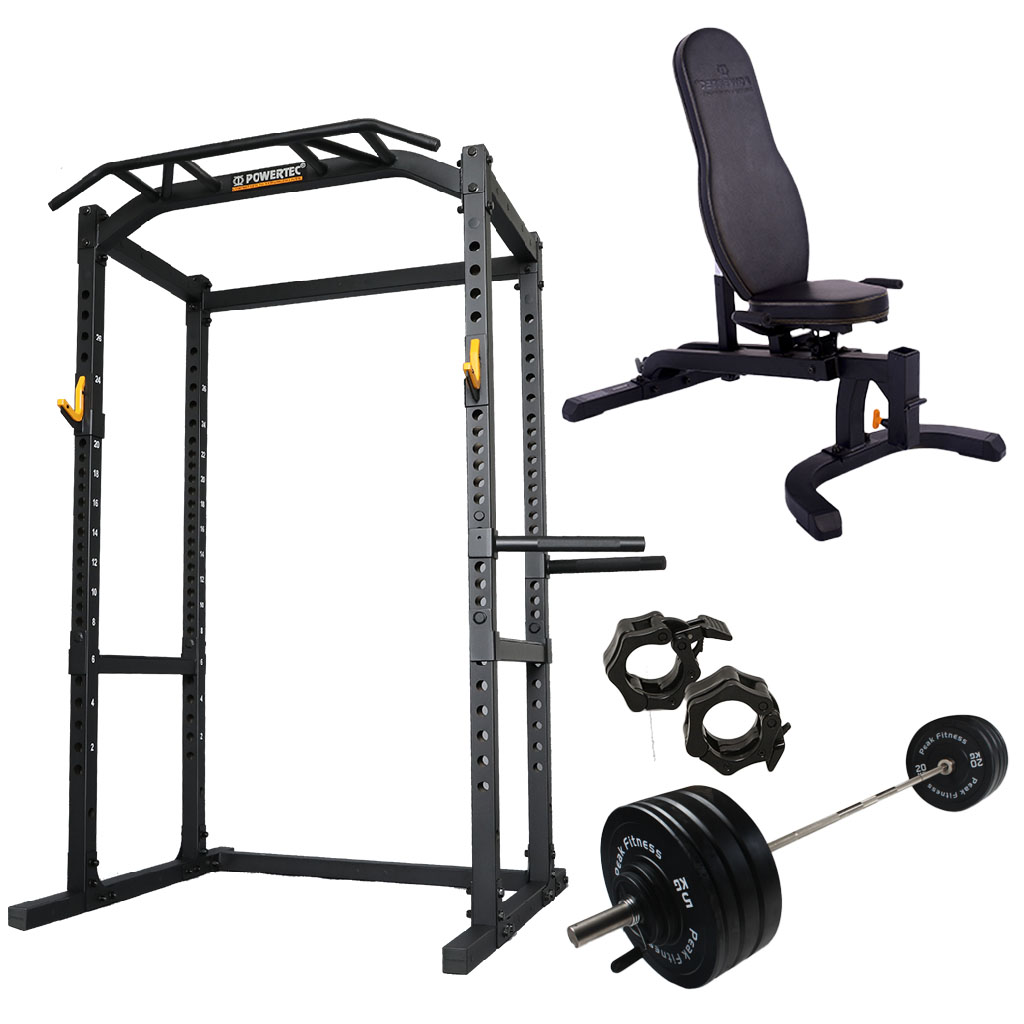 Powertec Power Rack Bumper Vægtsæt 128 Kg