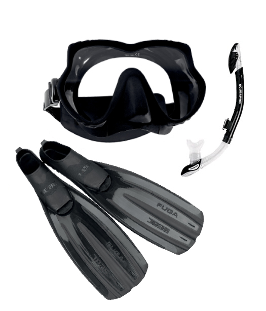 Scubapro Snorkelsæt Platin Med Finner