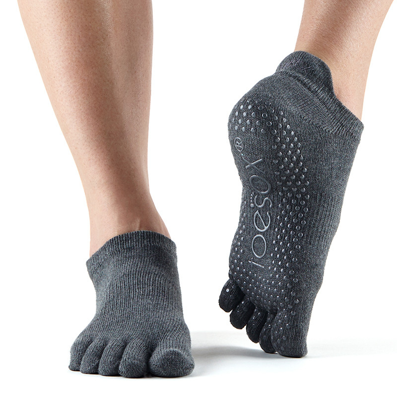 Toesox Fulltoe Lowrise Grip  Koksgrå