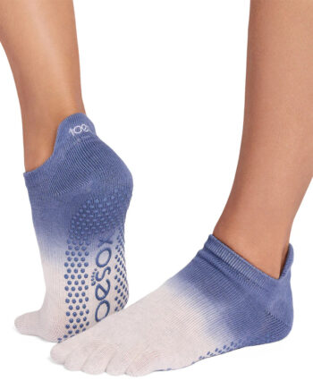 Toesox Fulltoe Lowrise Grip  Soft Blue Ombre