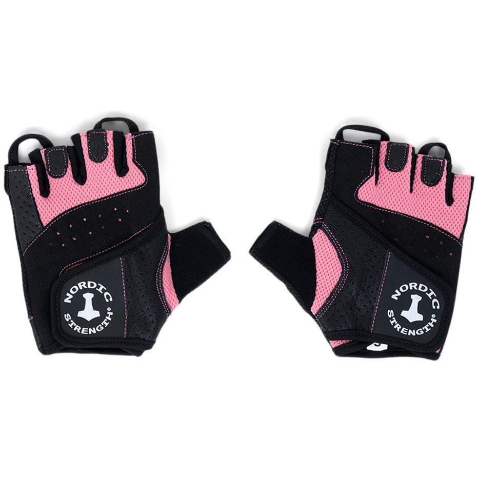 Træningshandsker Gummibelagt Pink Nordic Strength