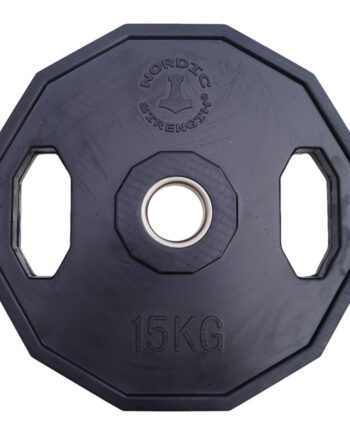 Vægtskive 15 Kg 50 Mm  12 Kantet Sort