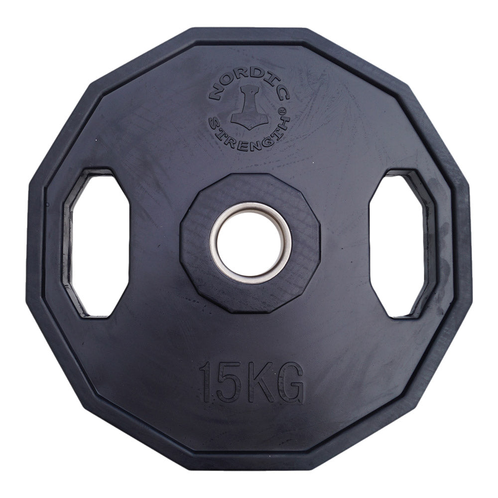 Vægtskive 15 Kg 50 Mm  12 Kantet Sort