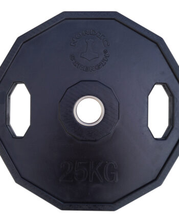 Vægtskive 25 Kg 50 Mm  12 Kantet Sort
