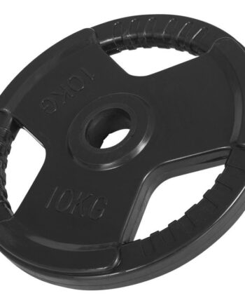 Vægtskive 50 Mm Gummi Med Greb 10 Kg