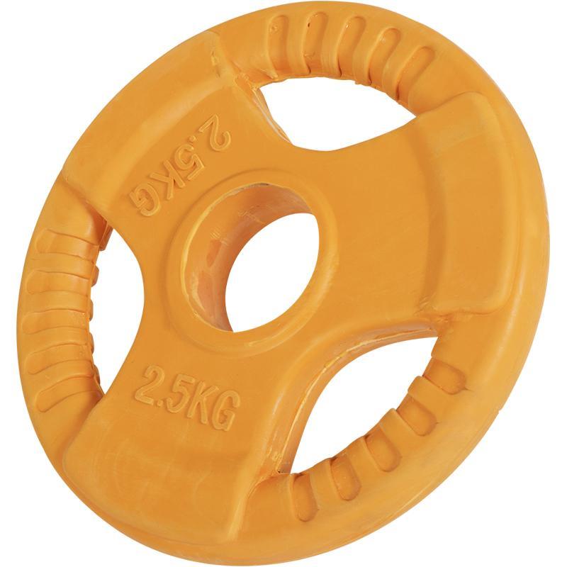 Vægtskive 50 Mm Gummi Med Greb Kg