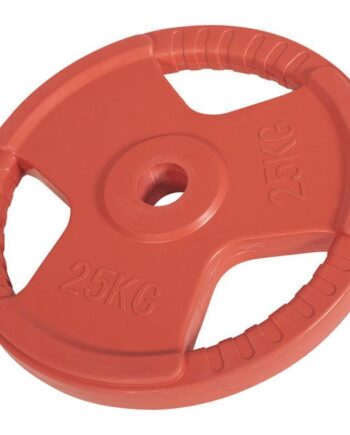 Vægtskive 50 Mm Gummi Med Greb 25 Kg